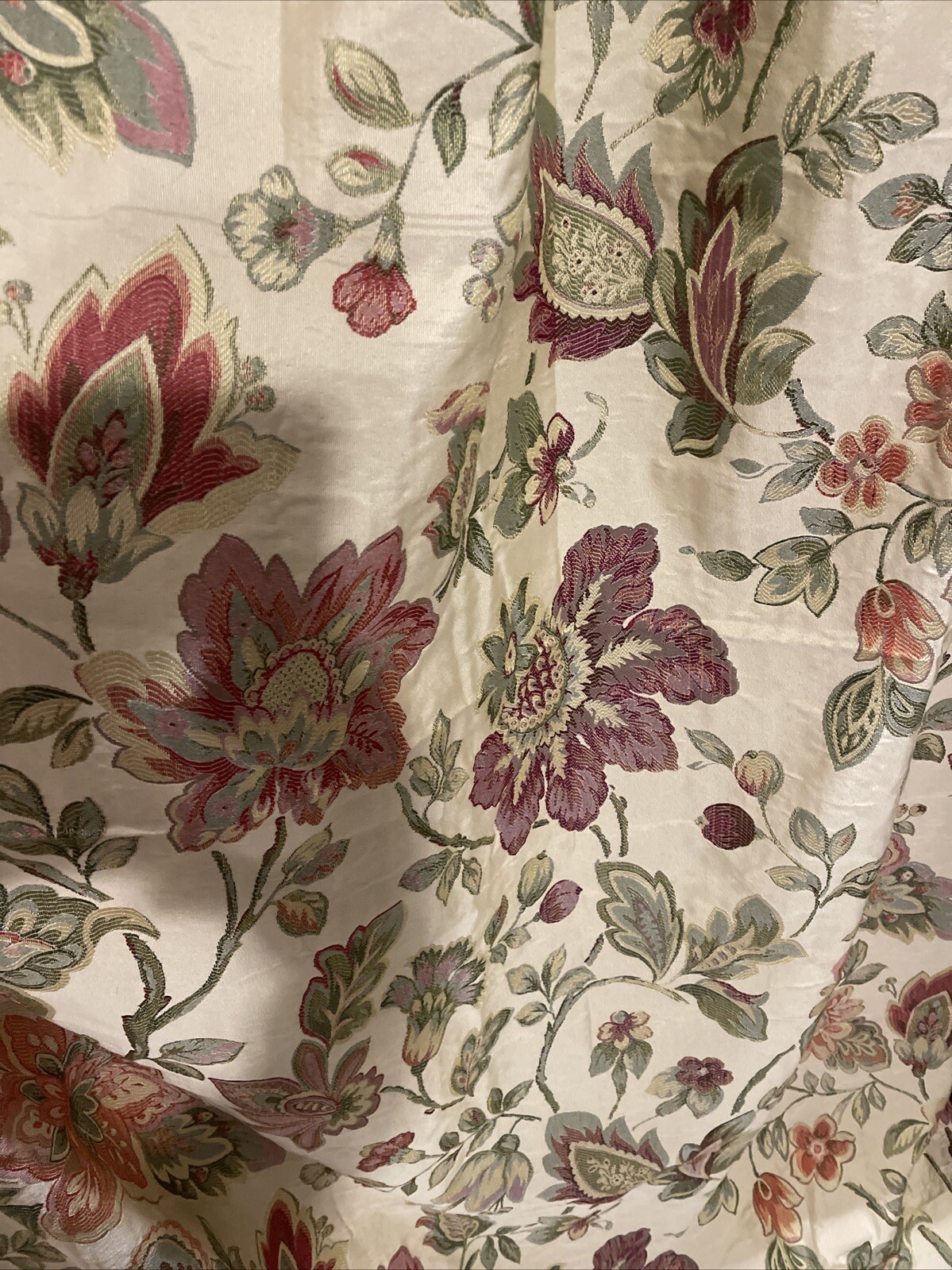 JC Penney Jacobean Pole Top Curtains Drapes Panel Pair 82×42″ Pair