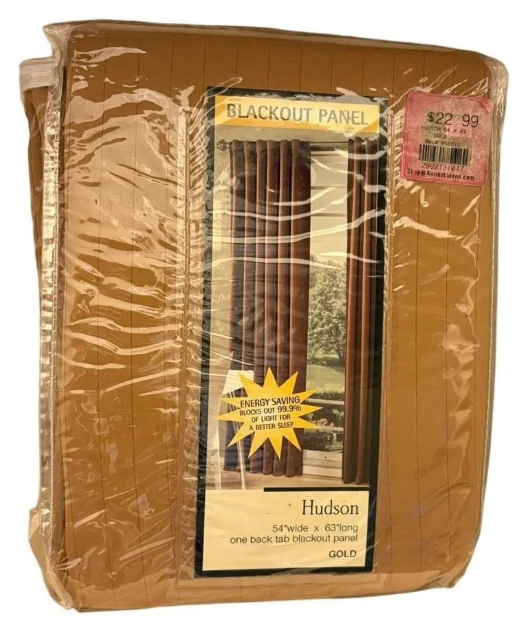 Vintage Hudson Gold Blackout Window Panel NEW 54″x63″ – DISCOUNT FOR 2+