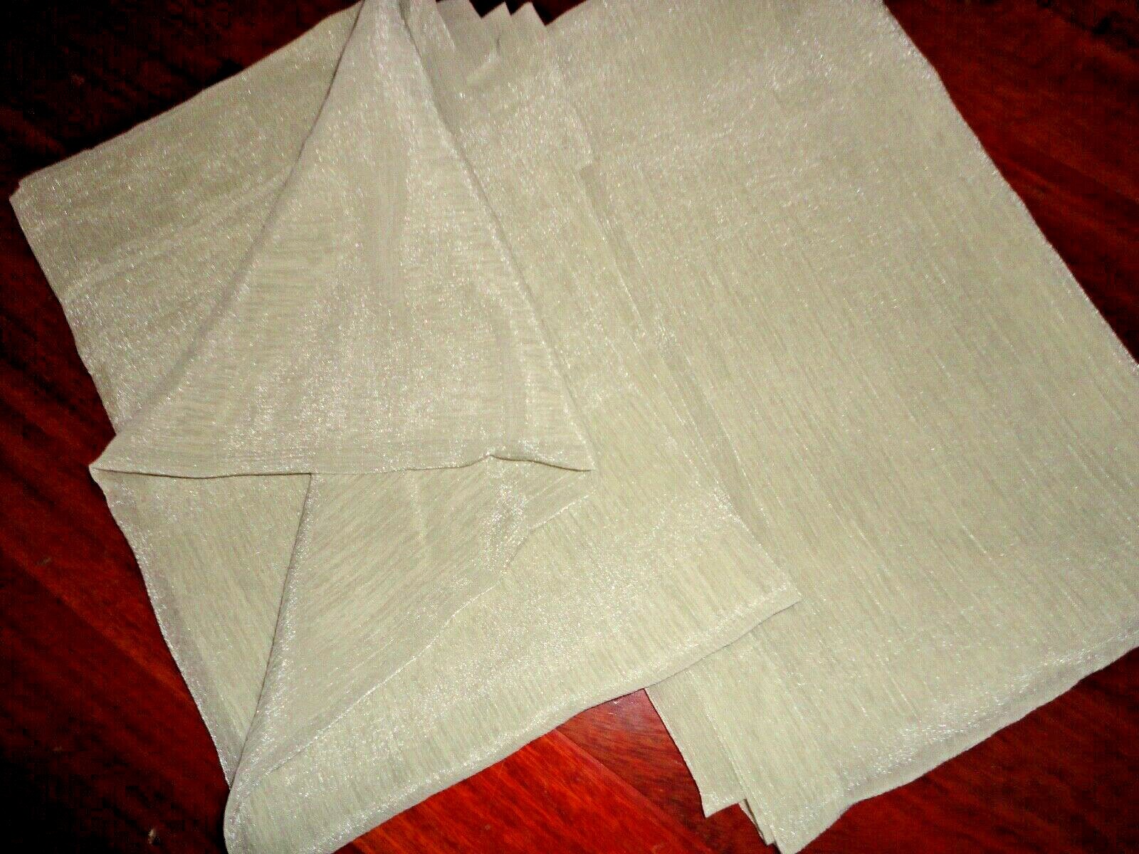 CROSCILL RICE PAPER SHIMMER GREEN (2) SHORT SEMI SHEER PANELS 44 X 65