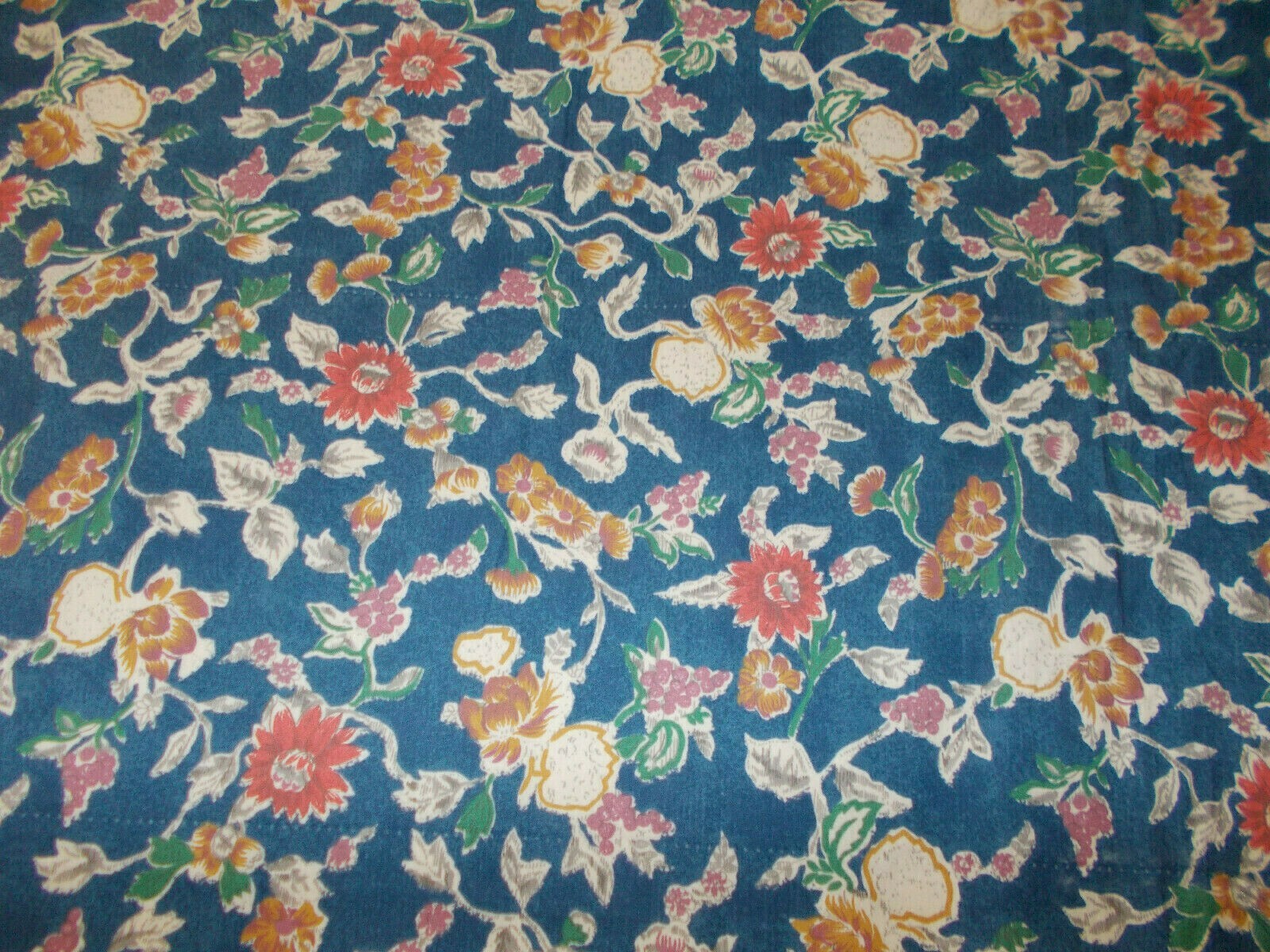 Pair of Ralph Lauren Jardin Blue French Country Rod Pocket Window Valences