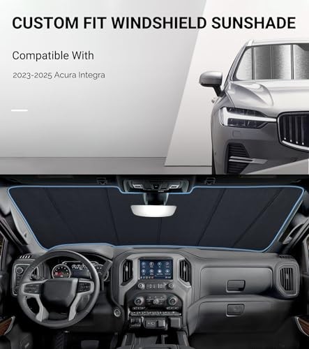Windshield Sun Shade for Acura Integra 2023-2025,Heavy-Duty 2023-2024 Metallic