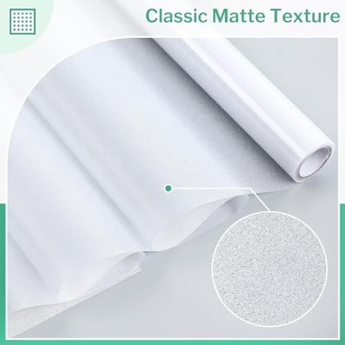 Window Privacy Film, Frosted Glass Window Film, Static Cling 35.4″x78.5″ Pure