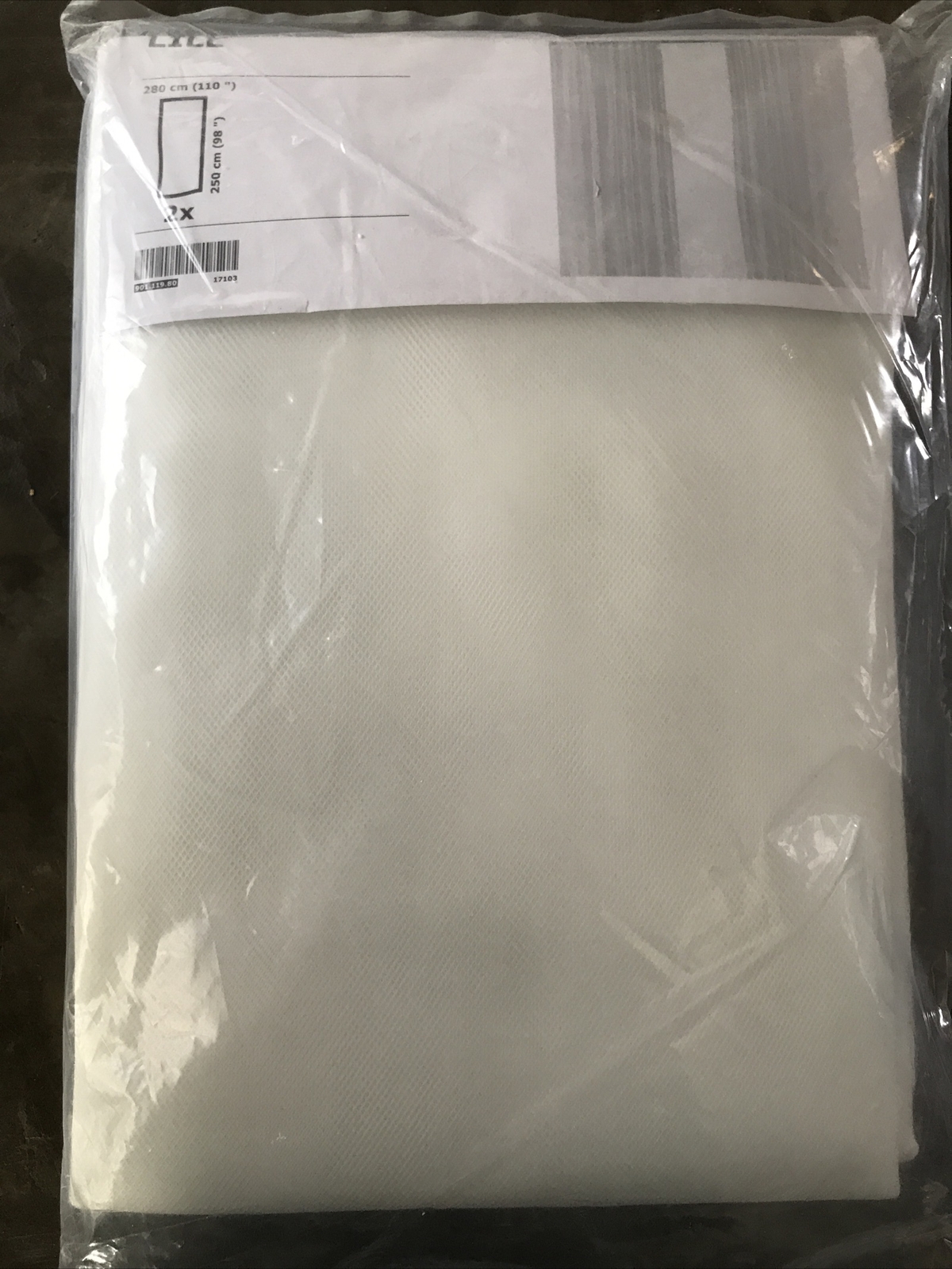 IKEA 901.119.80 Lill Sheer 2 Panels 98 X 110 in Curtain – White