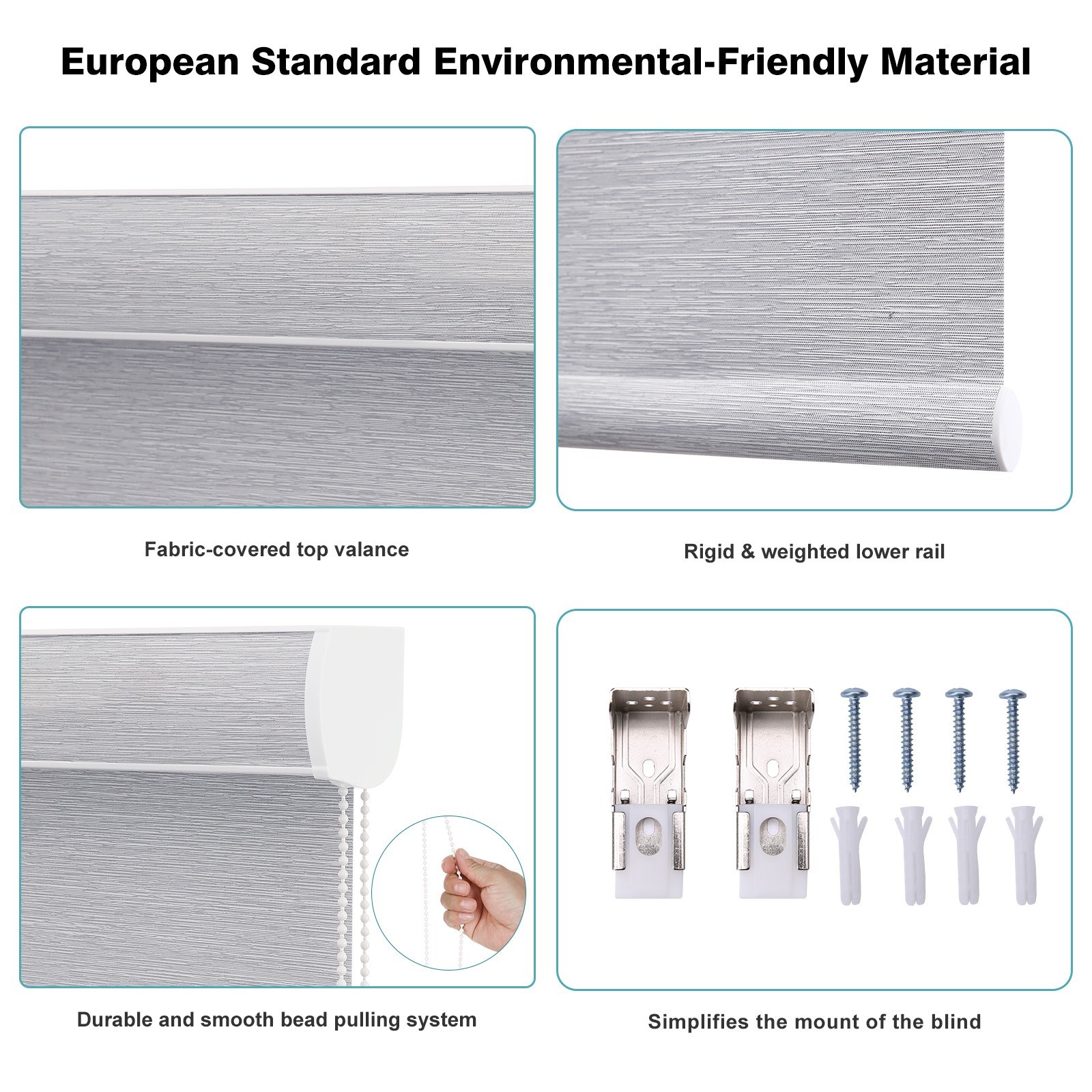 Changshade CUSTOM SIZE Blackout Roller Shades Corded Window Blinds -5Colors