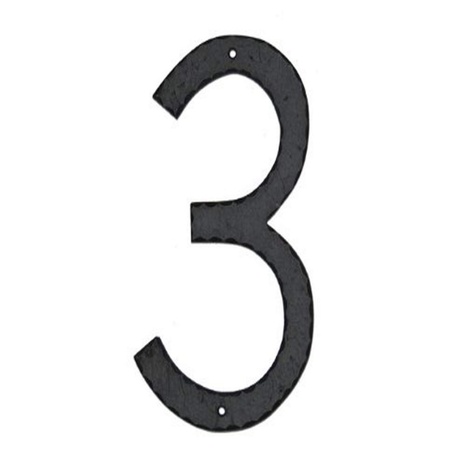 Montague Metal Products Textured Font Individual House Number 3 10-Inch