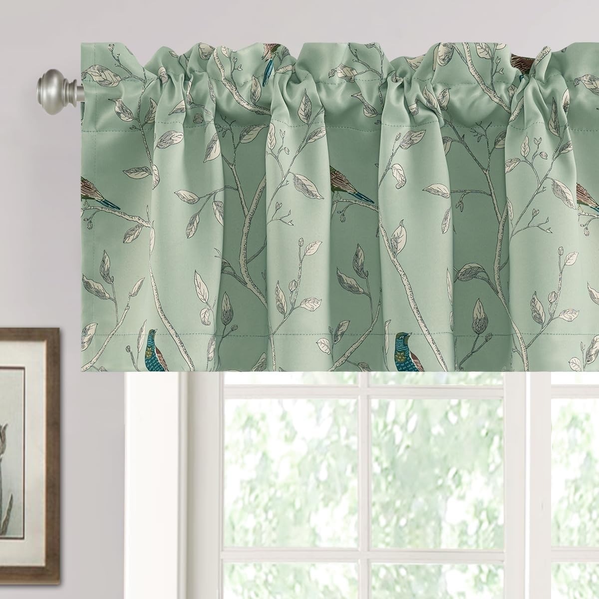 Blackout Curtain Valances for Kitchen Window/Living Room/Bathroom Privacy Add…