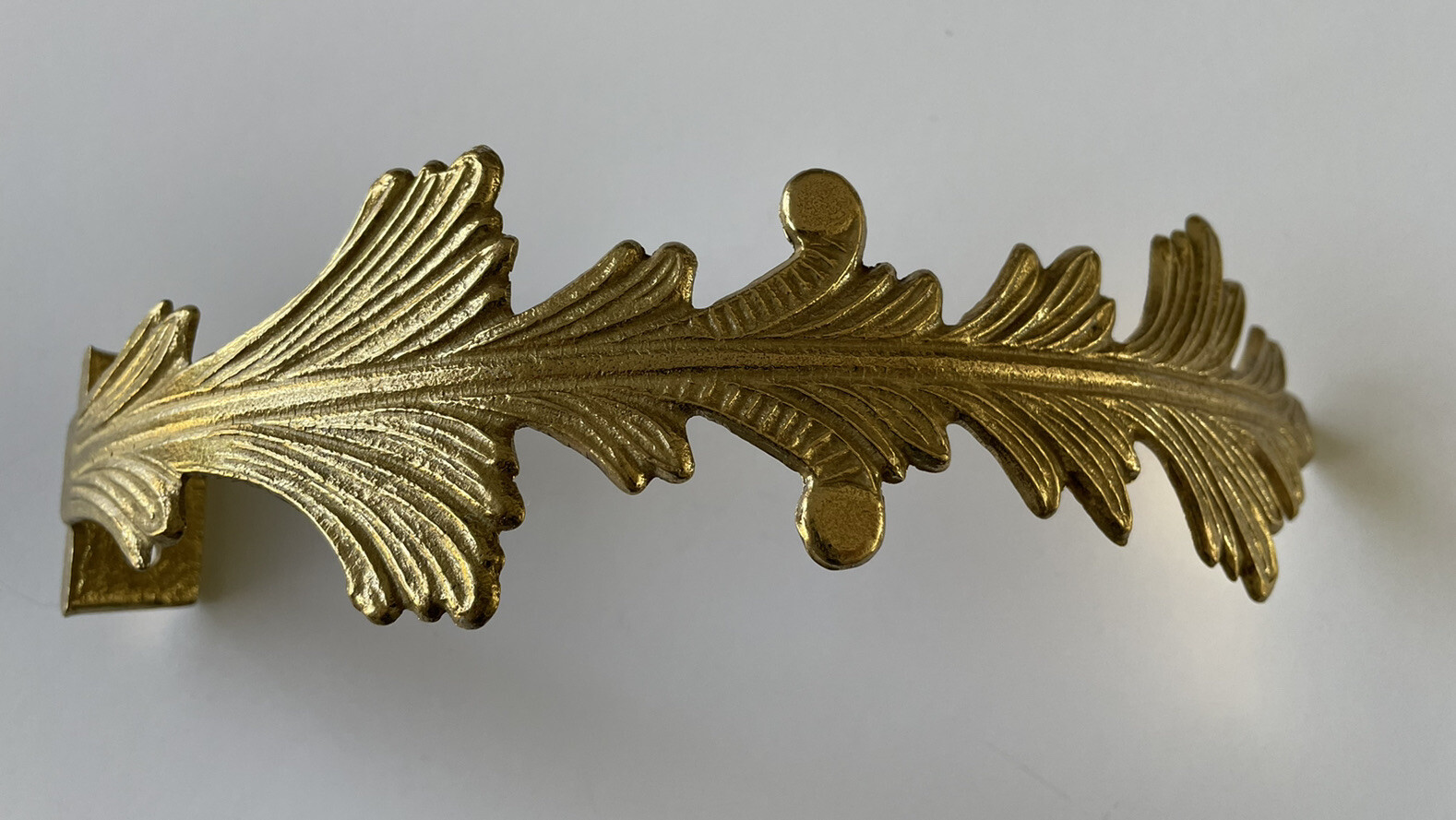 Brass Leaf Curtain Tiebacks 7″ Length SINGLE ITEM ONLY