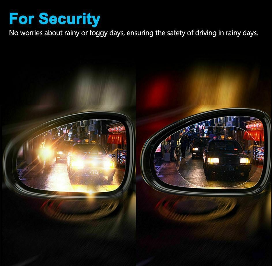 4PCS Waterproof Car Rearview Mirror Rainproof Anti-Fog Rain-Proof Film Sticker