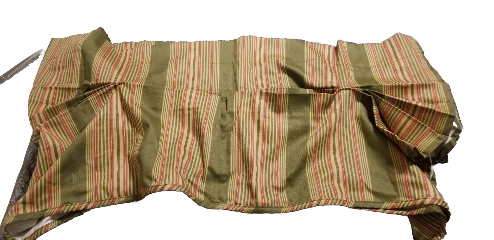 Waverly Amanda Sweetwater Valance 16″ x 76″ Pleated Fan Unused Olive Red Gold