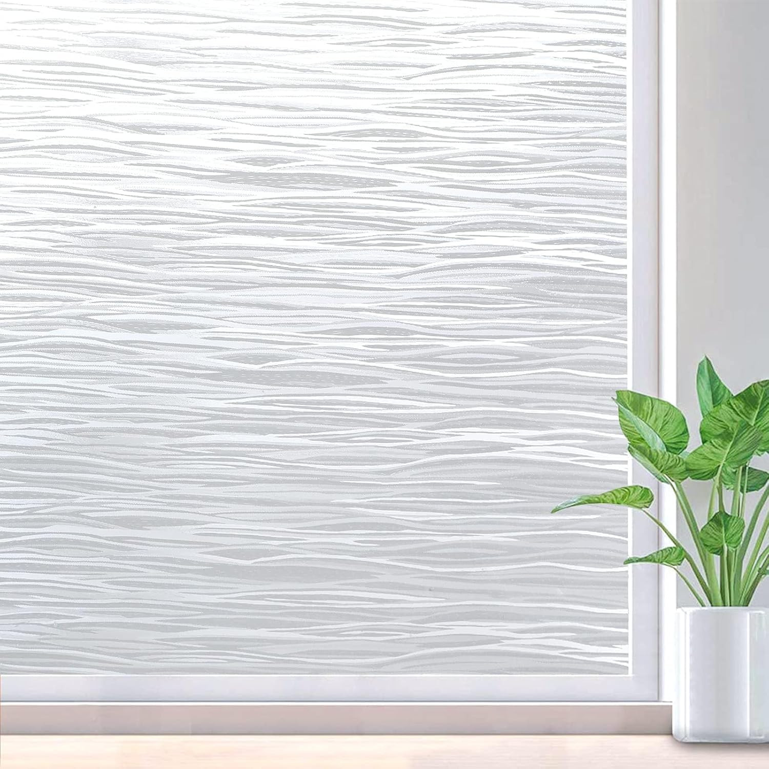 Window Privacy Film Frosted Glass Film Removable Vinyl Door Coverings UV Blockin