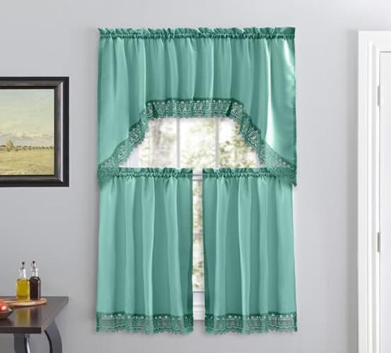 American Linen Café Curtains for Kitchen, Bathroom Curtains Assorted Colors