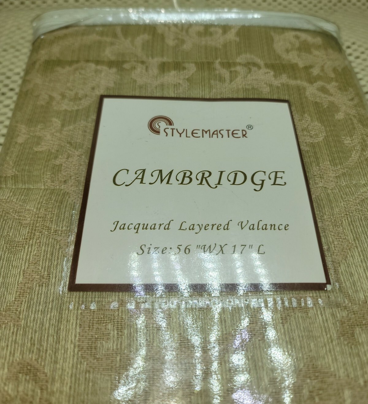 Stylemaster Windsor Jacquard Layered Valance 56″ X 17″ Cambridge Belle Maison