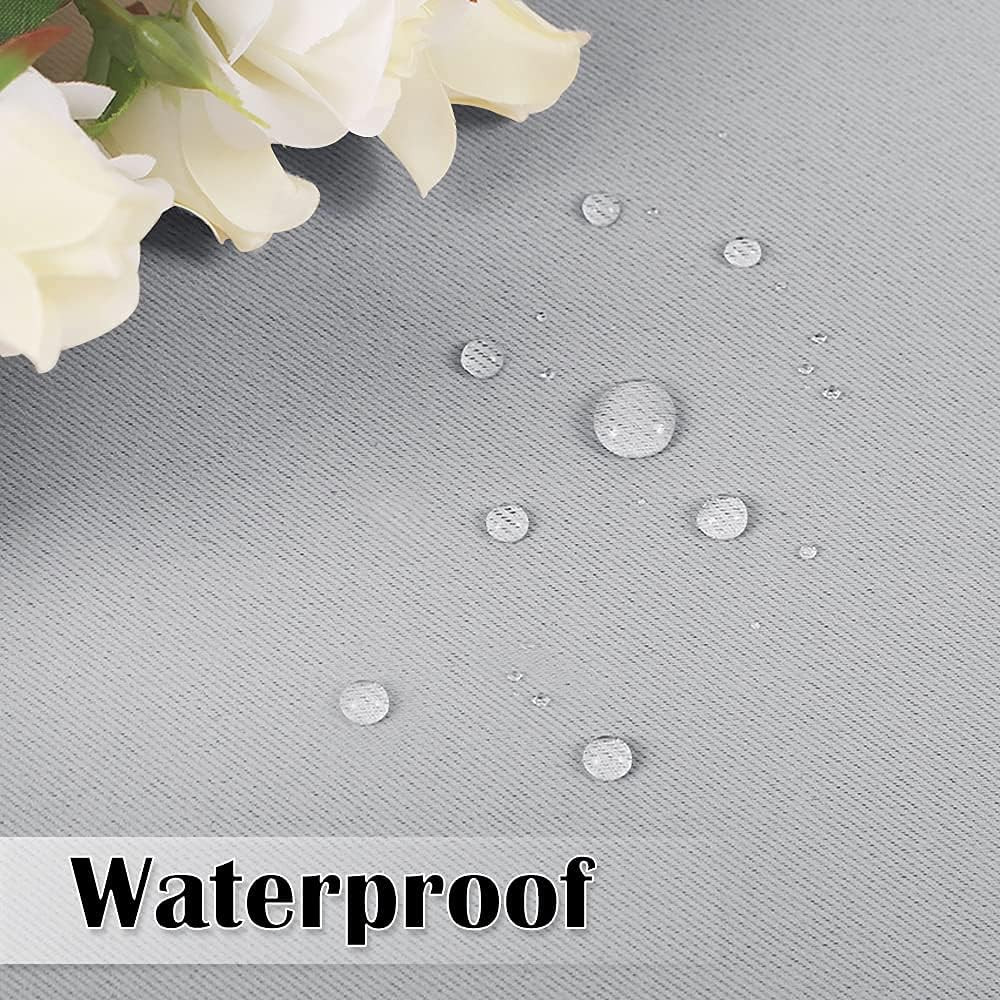Waterproof Blackout Curtains for Indoor/Outdoor, Extra Wide Silver Grey 100×95
