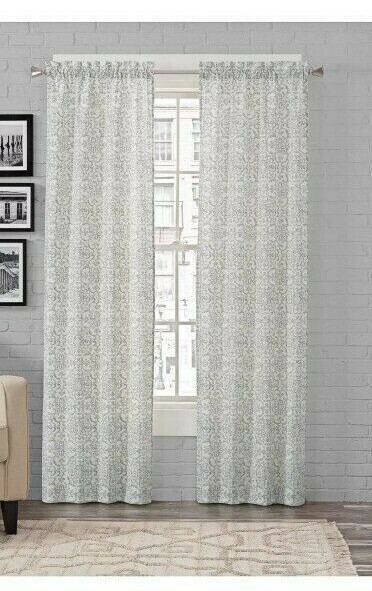 Set of 2 Brockwell Curtain Panels – Pairs To Go 95″x28″ Blue Medallion