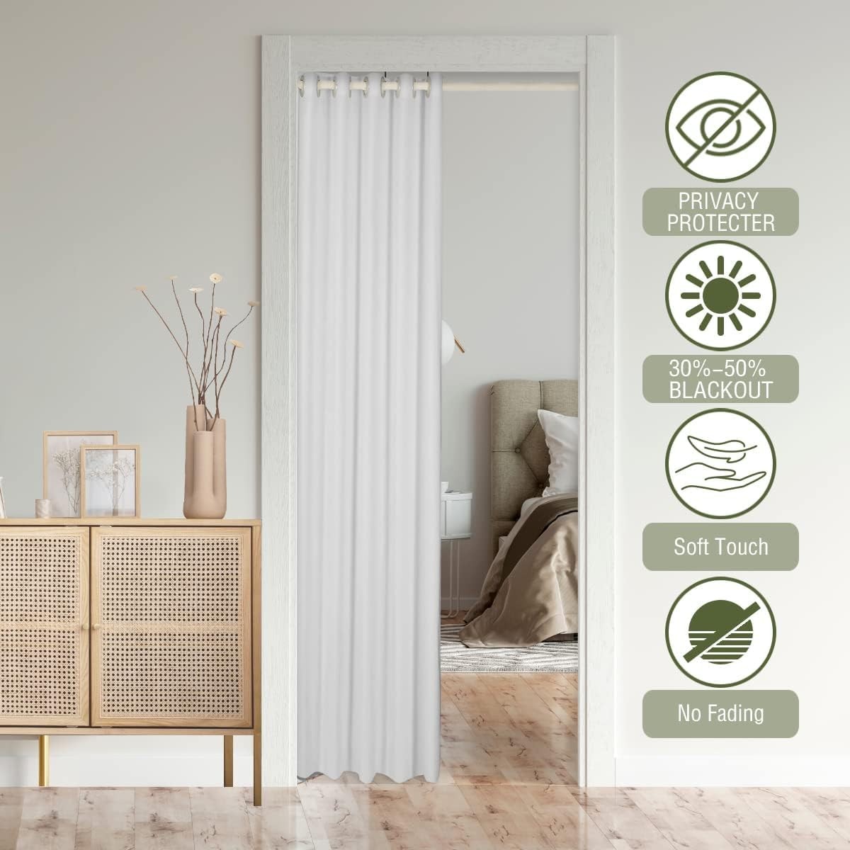 Cute Sloth Door Curtain Red Rose Floral Darkening Blackout Curtain Jungle Lea…