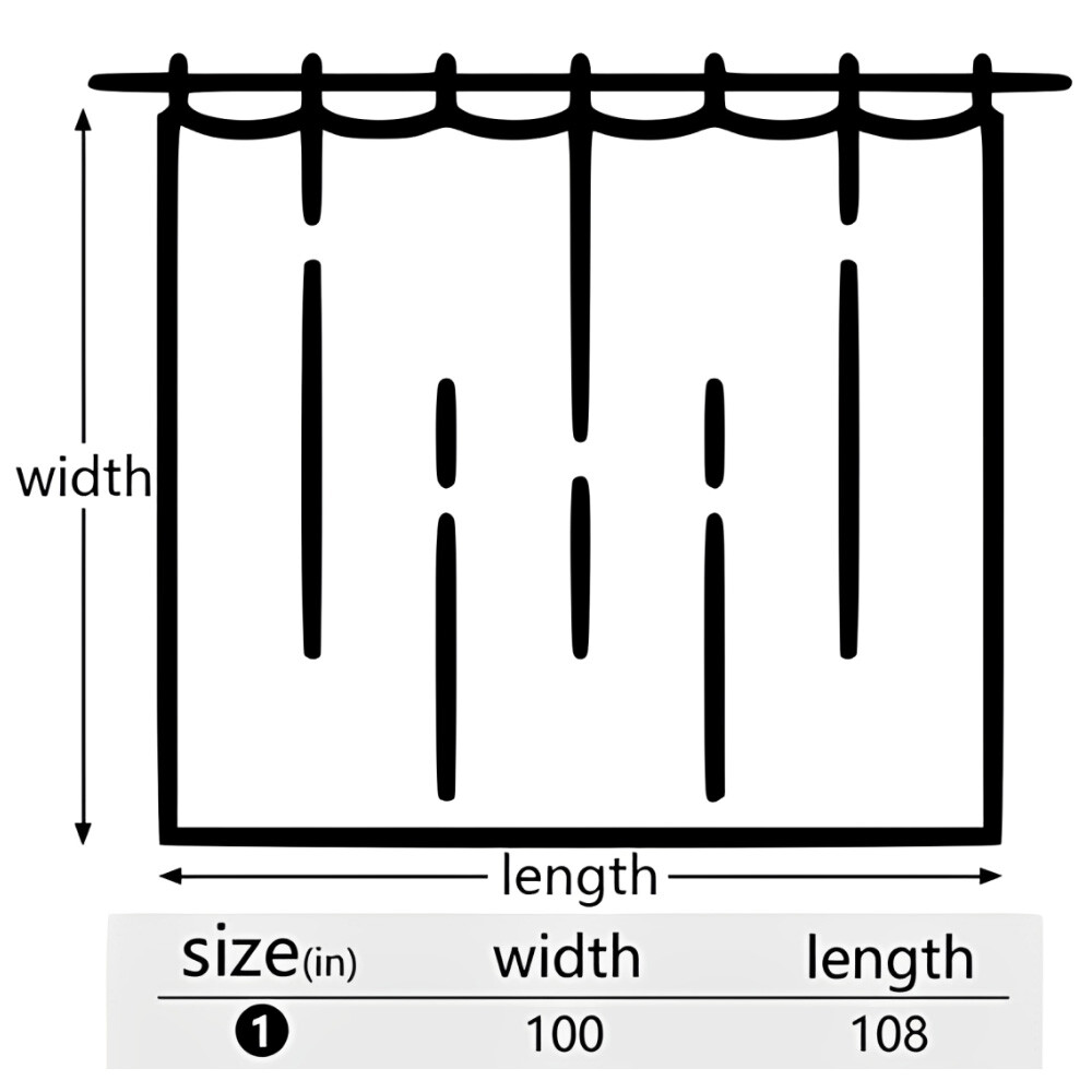 100×118″ Waterproof Outdoor Curtains for Patio Gazebo Blackout Drapes Sunblock