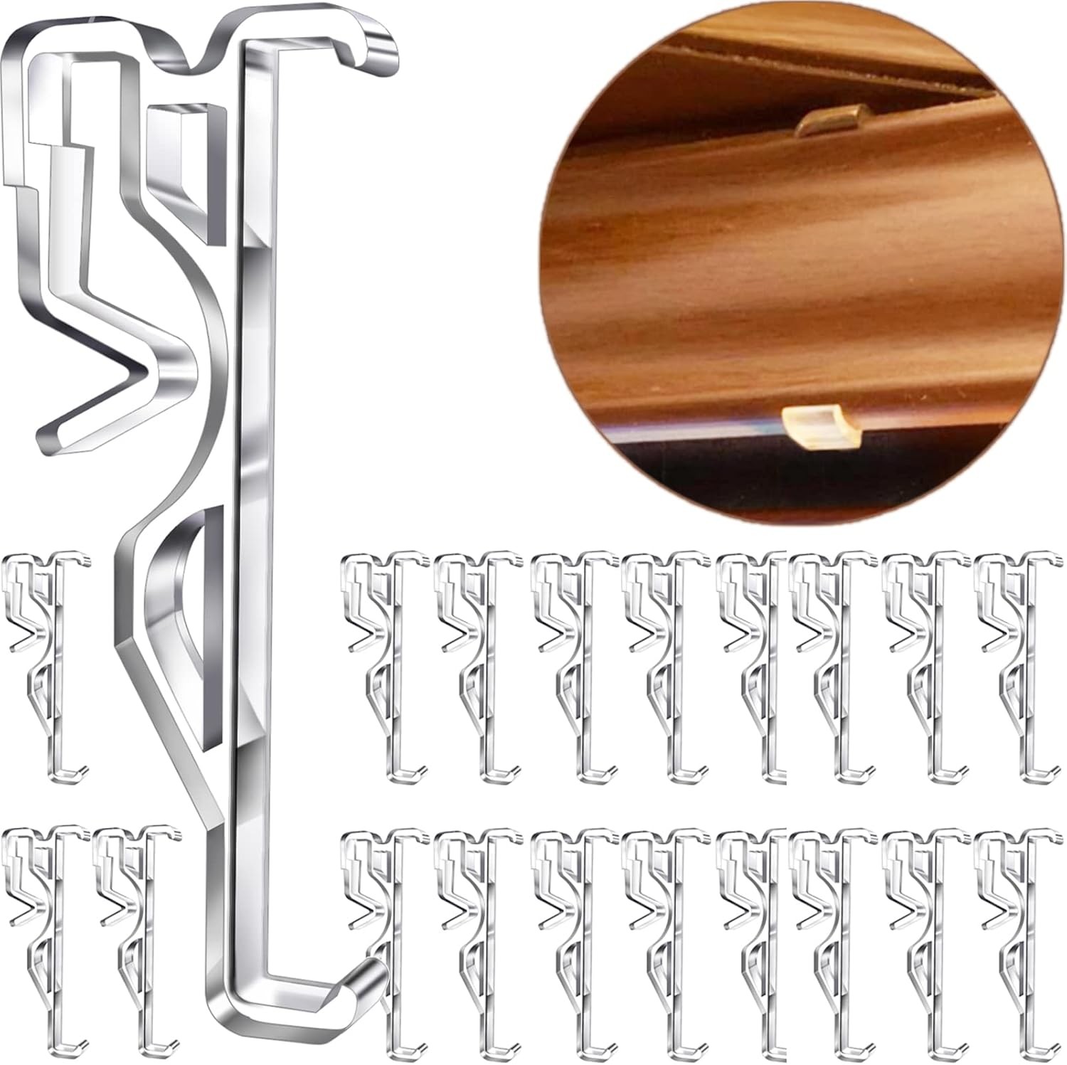2.5 Inch Valance Clips, Clear Plastic Blind Clips, Hidden Window Blind 20 PCS)
