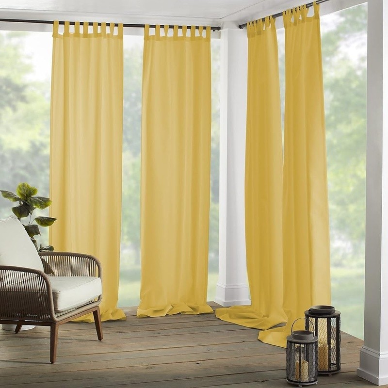 Indoor Outdoor Curtain Panel UV Protection Water Resistant Light Filtering New