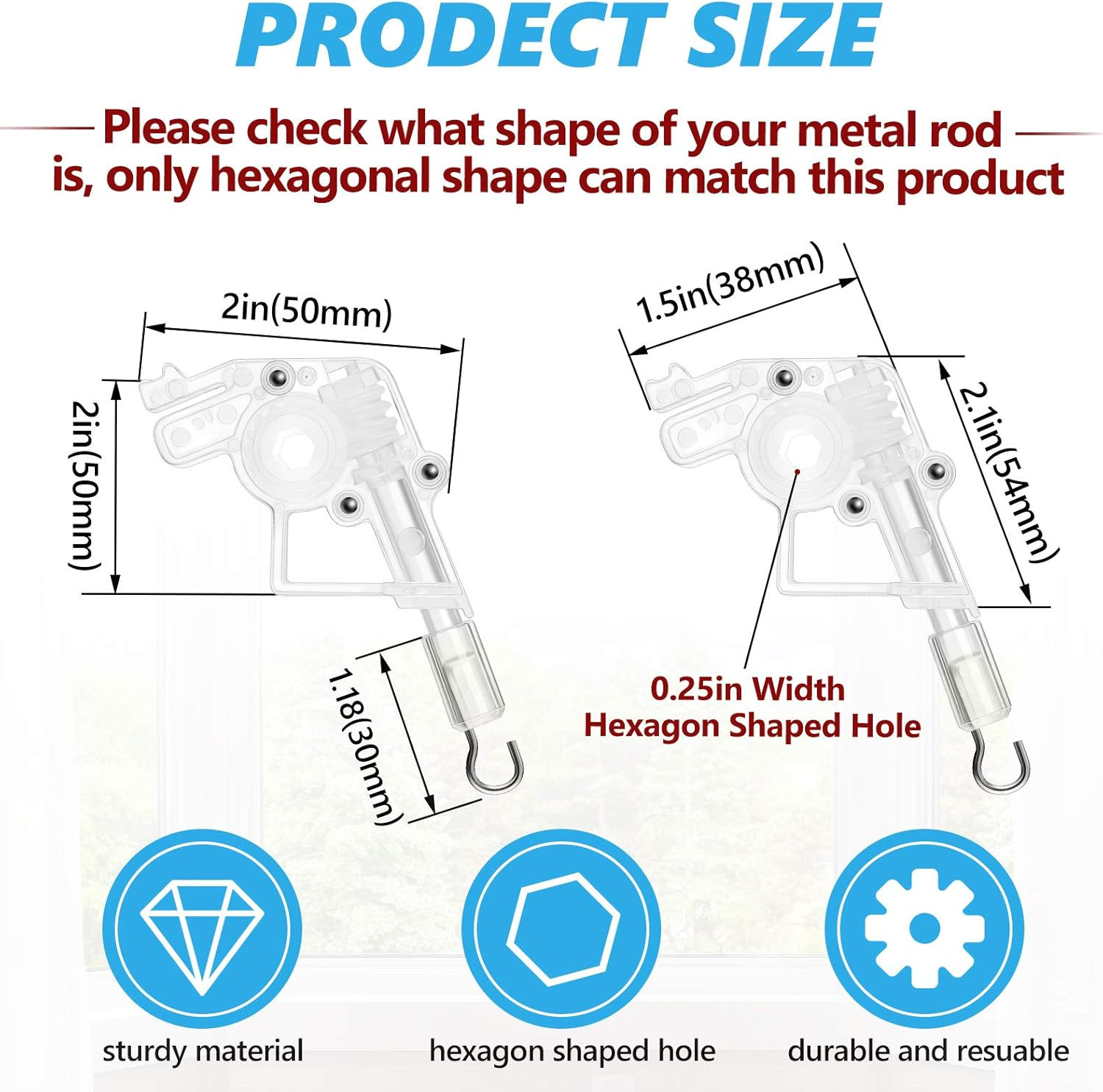 4 Pieces Low Profile Wand Tilter Universal Wand Tilter for 2 Inches Horizontal B