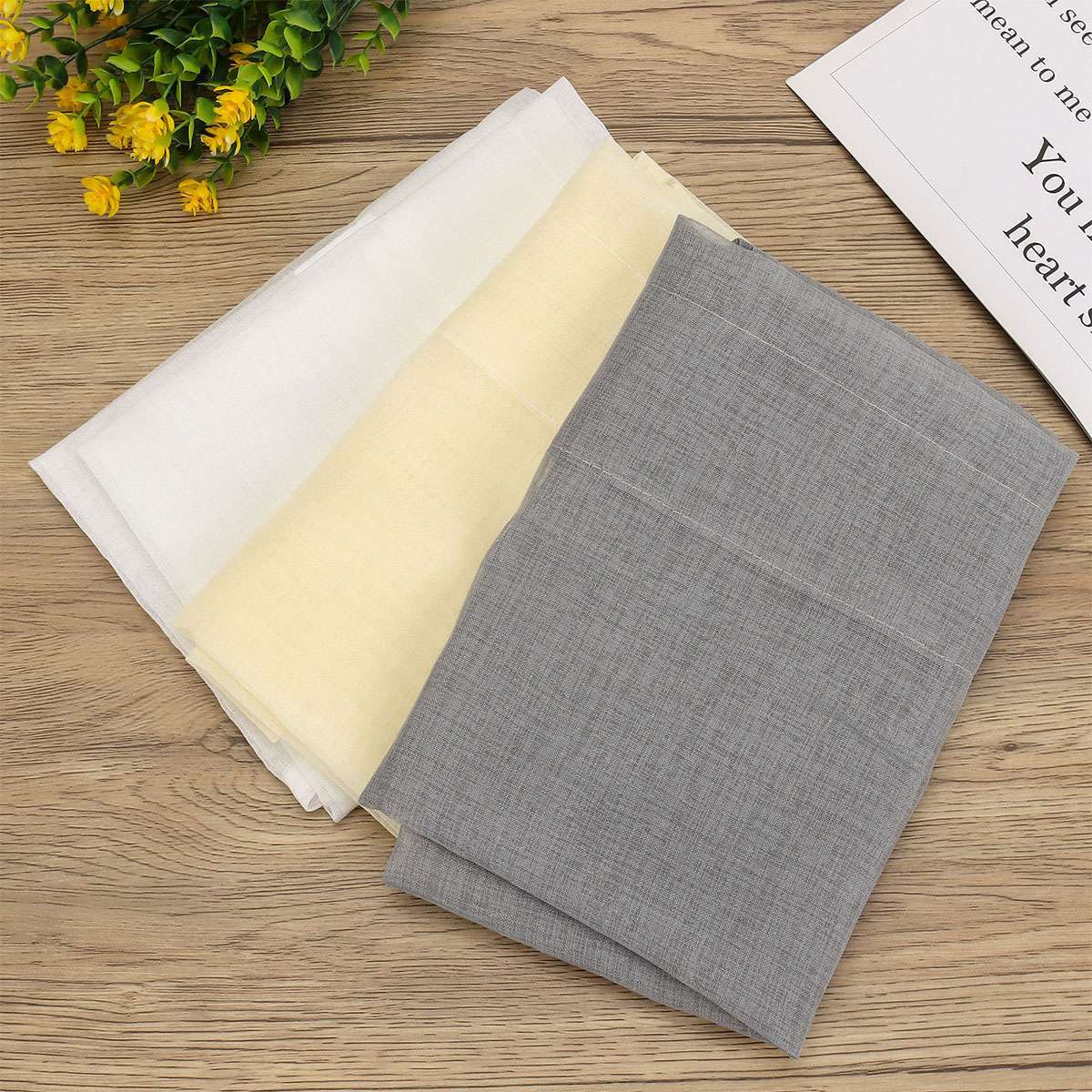 Wave Waterfall Valance Swag Window Curtain Kitchen Door Sheer Drape Faux Silk