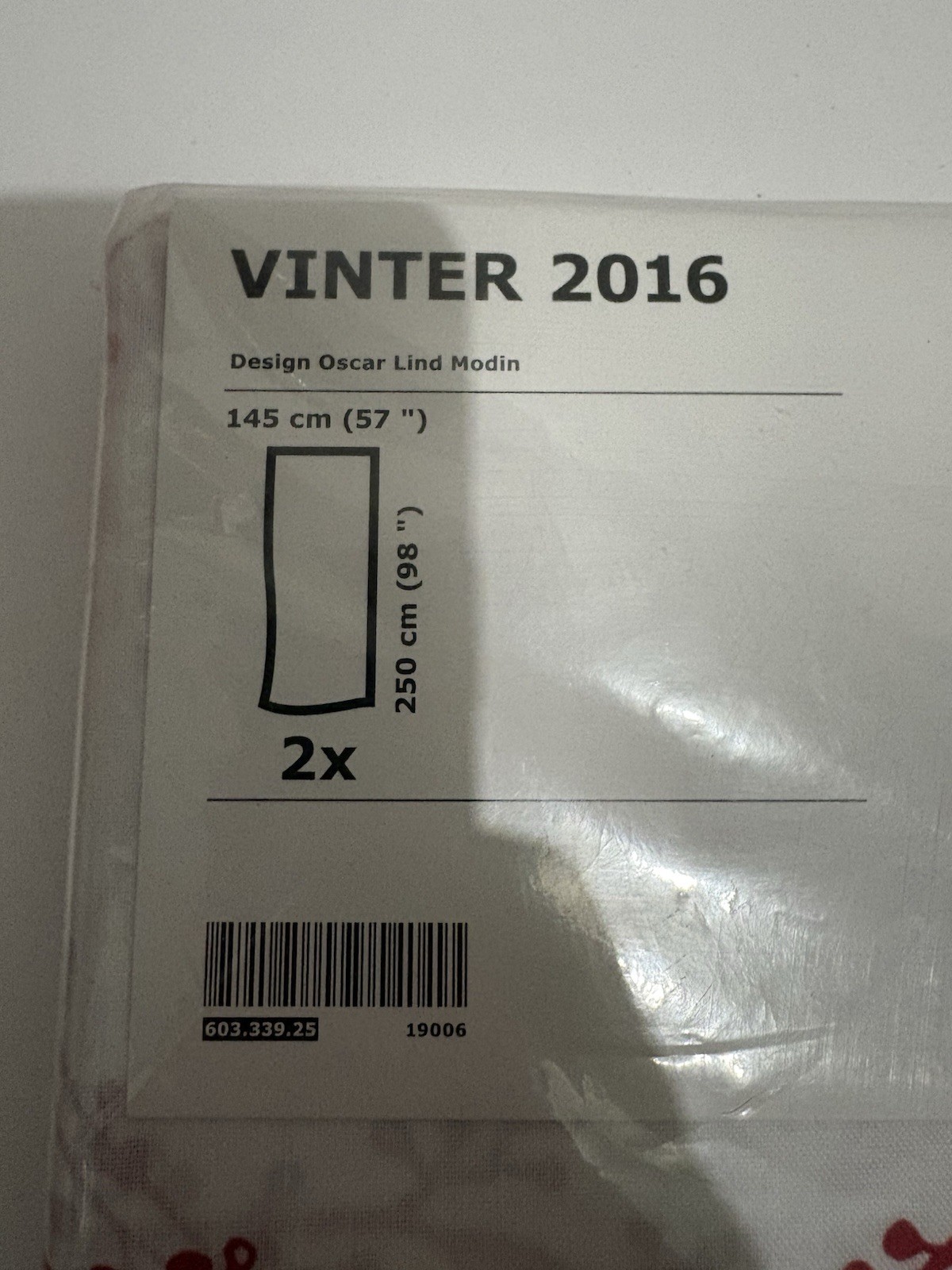 IKEA Vinter 2016 Curtains 2 Panels Red White Christmas Garland Scandinavian New