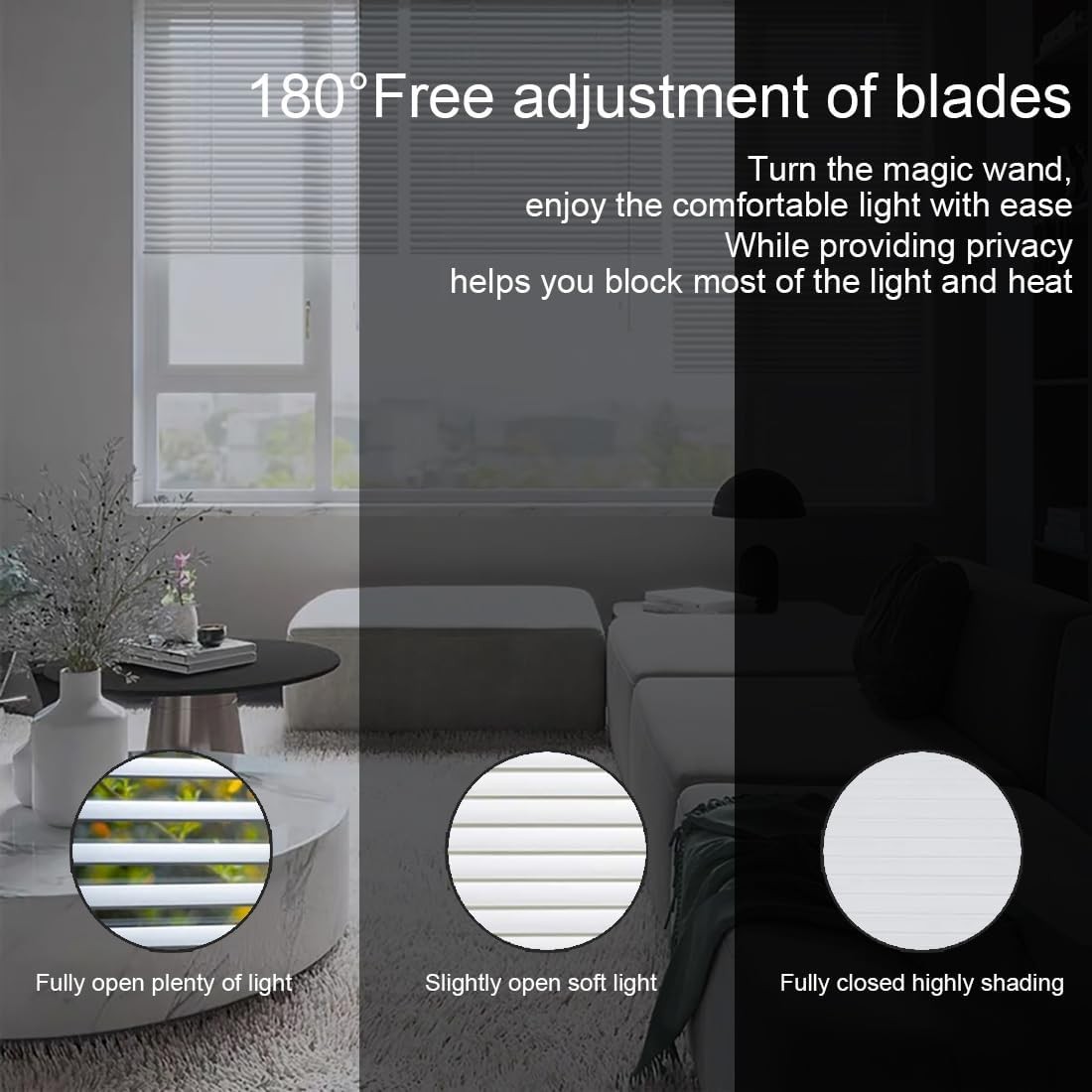 YIIBAII Mini Blinds Suitable for 20″ W x 64″ H Windows 1″ 20″W x 64″H, White