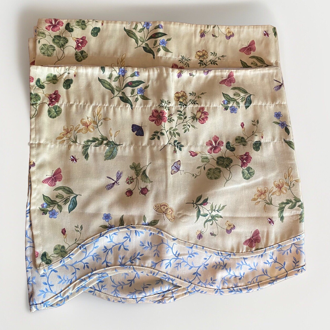 Waverly Williamsburg 2 VTG Fairfield Valances Yellow Floral Blair Gardens 74×16