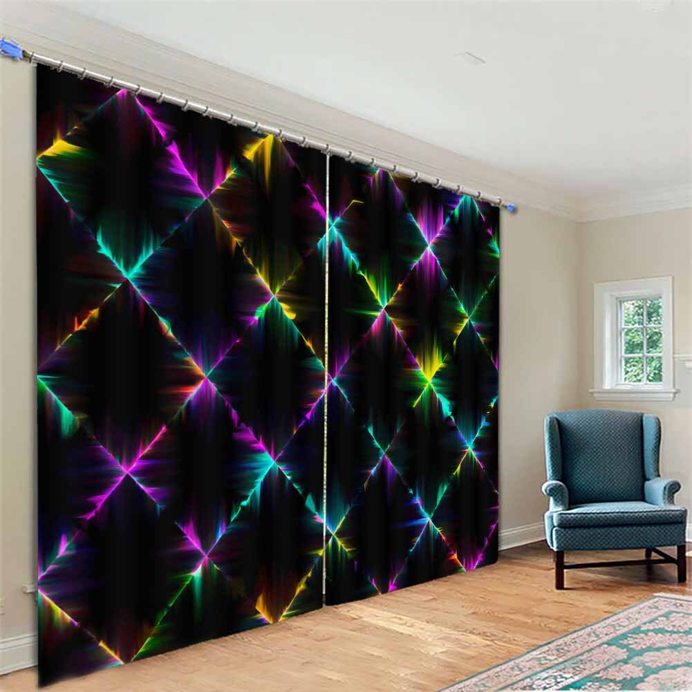 A Great Line Of Glitter 3D Blockout Photo Print Curtain Fabric Curtains Window