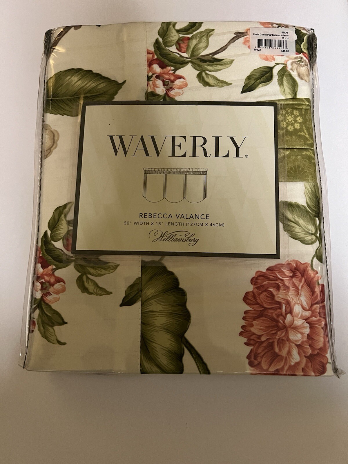 Waverly Williamsburg Rebecca Valance Custis Garden 50” x 18” NWT