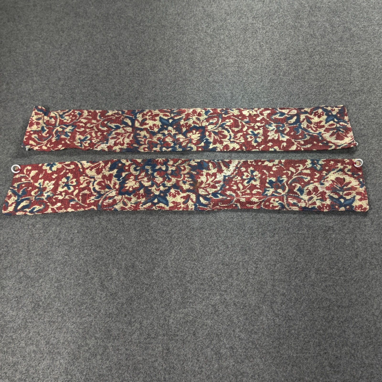Waverly Tabriz Crimson Curtains Panels 49×83 Jacobean floral Kalamkari Indienne