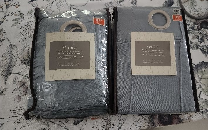 Two Venice Grommet-top Curtain Panels (52 in. x 95 in. each panel) $45