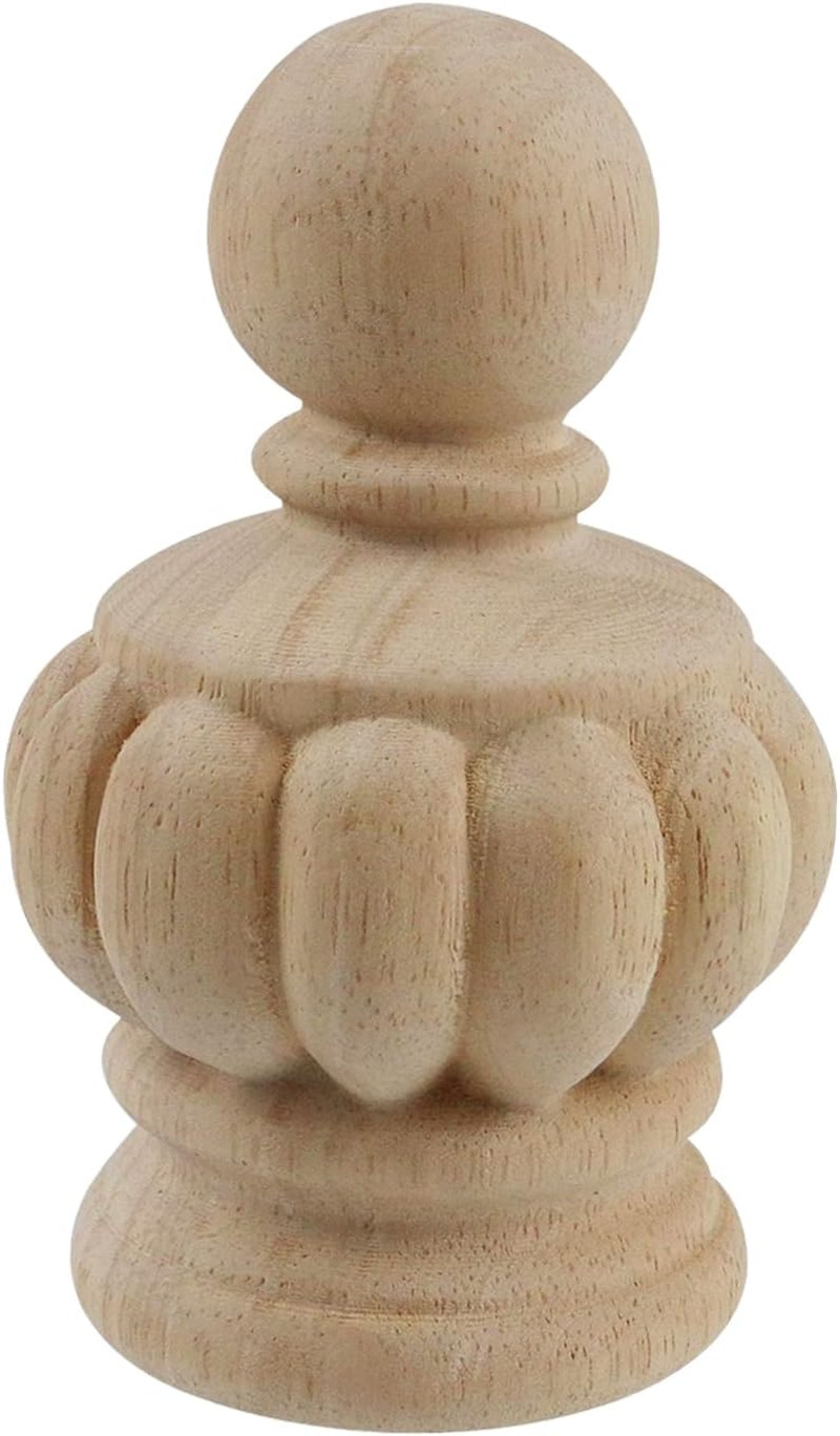 Decorative Wood Finials for Bed Post Finials Curtain Rod Staircases DIY Crafts U