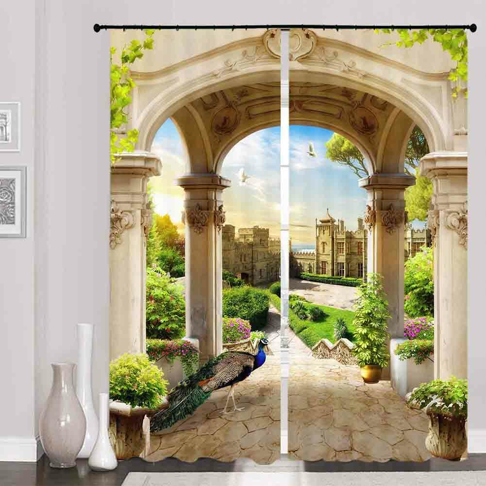 Glittering Palace Of Art 3D Blockout Photo Print Curtain Fabric Curtains Window