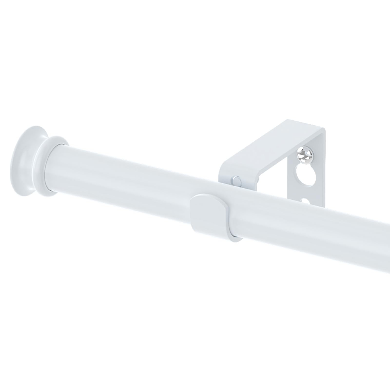 Small Curtain Rods for Windows 30-60 Inch Adjustable 5/8 Inch White Decor