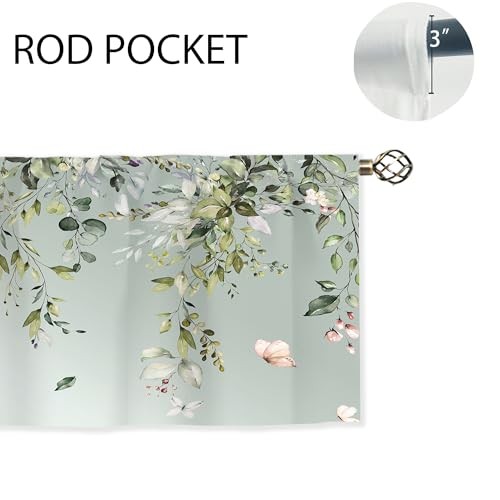 Sage Green Eucalyptus Botanical 52″W x 18″L (Pack of 1) 07 Gradient Green