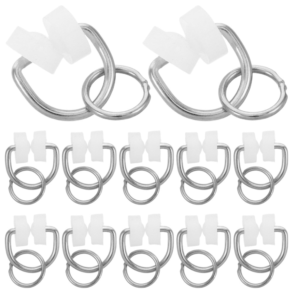 50 Pcs Curtain Roller Accessories Track Rollers with Hooks Gliders