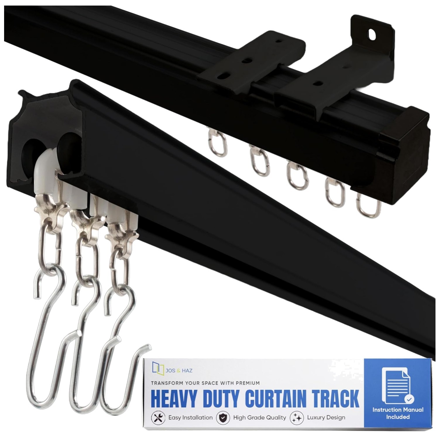Easy Install Curtain Track with Mounting Options