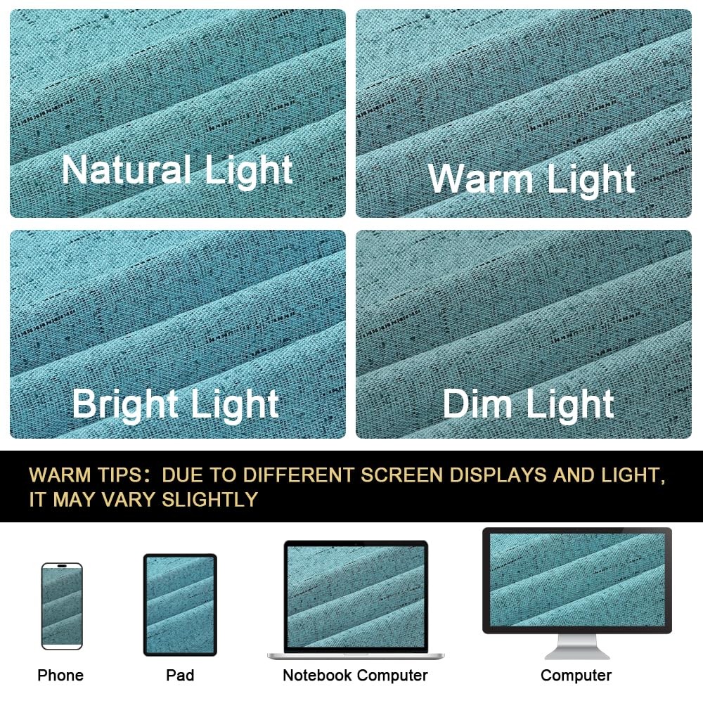 100% Blackout Curtains Linen Curtain for Sliding Glass Door Extra Wide Patio …