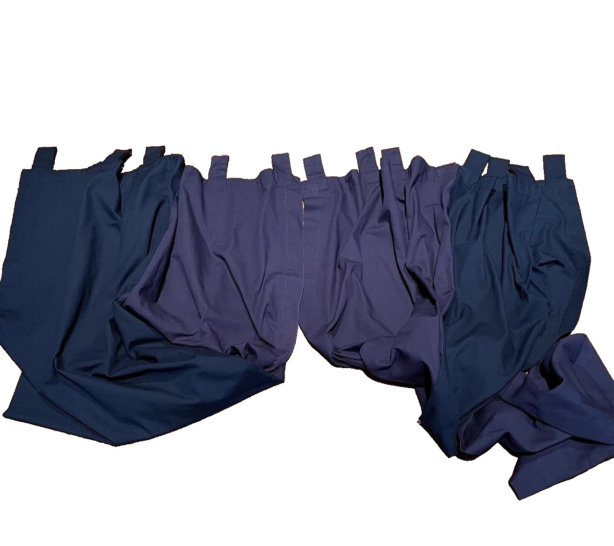 Curtain Panels Tab Top Schomick 1 Pair Cotton Twill 45/48″W x 58″ L Black/Blue