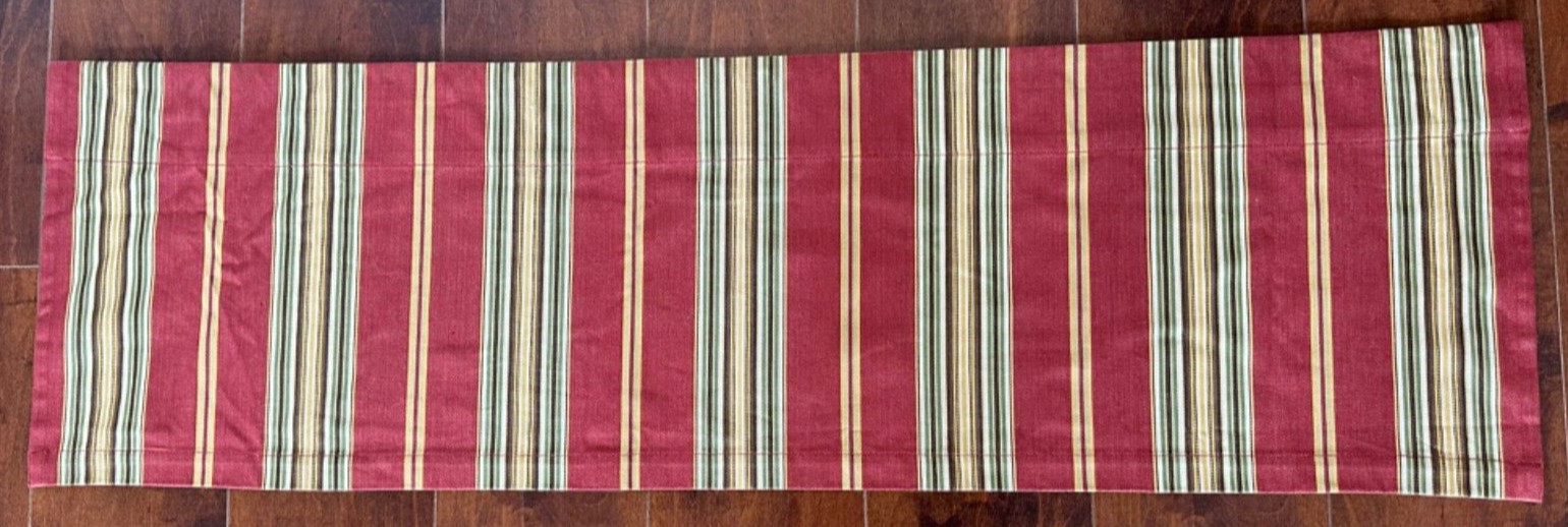 Pottery Barn Striped Window Valance Red Stripe Hudson 44″ x 13″ (4 available)