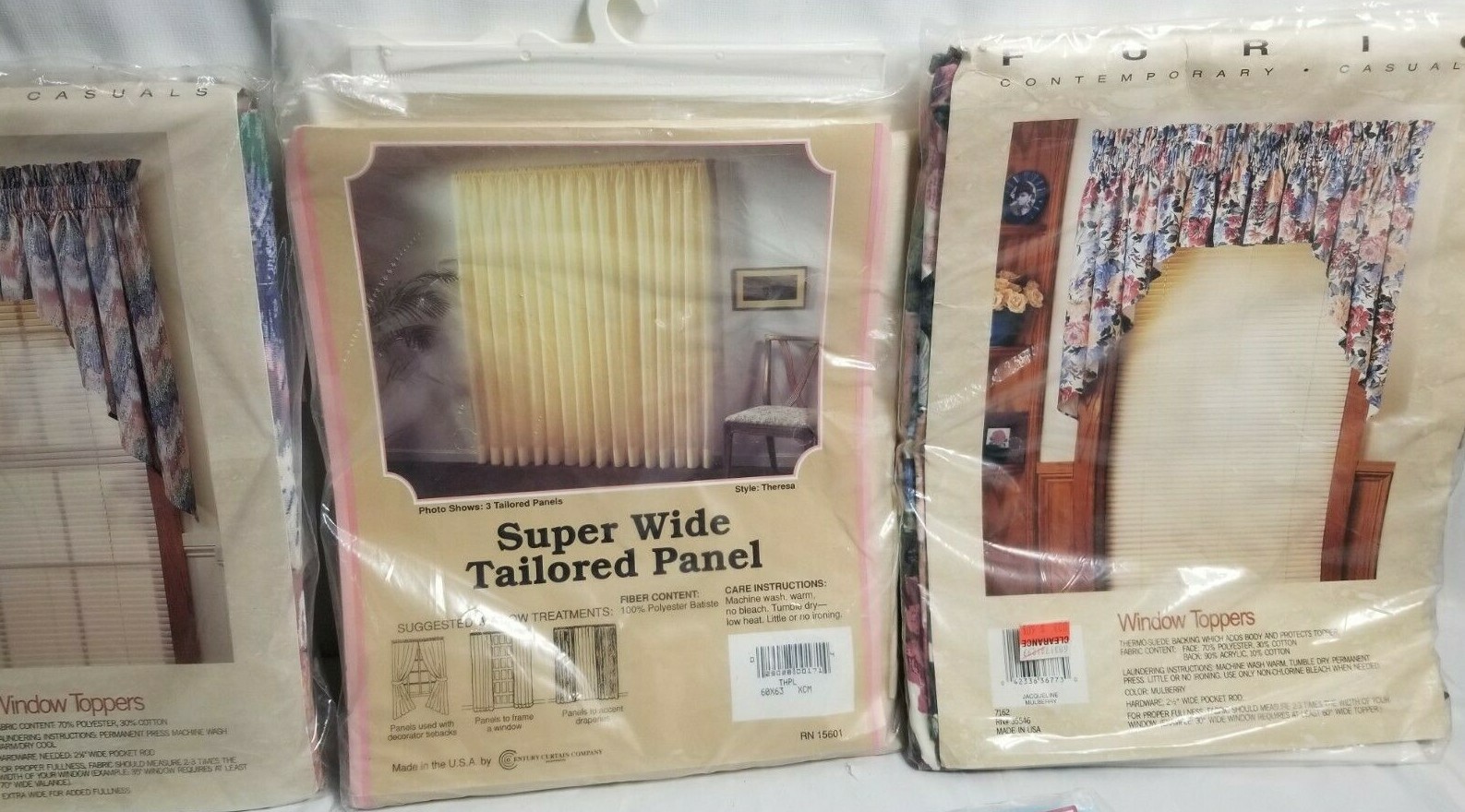 NIP Vintage WINDOW DRESSINGS Junk Drawer Lot TOPPERS, FASHIONS, VALANCE jd#12