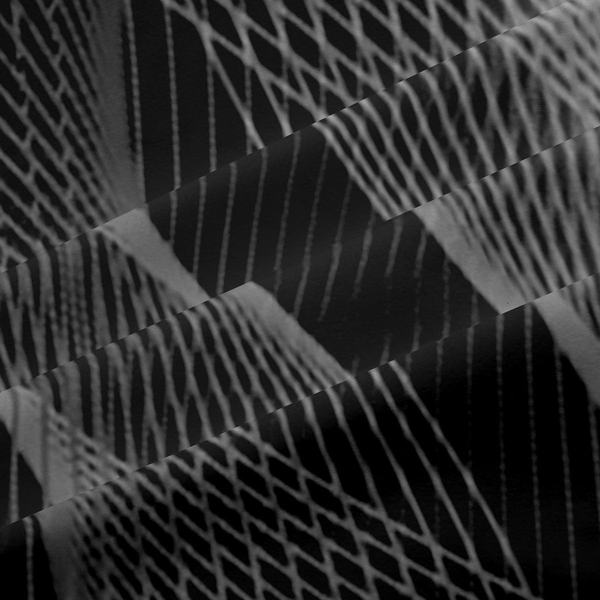 Jejeloiu 2 Panels 38 X 54 Inch Grey And Black Darkening Drapes Strip Lines