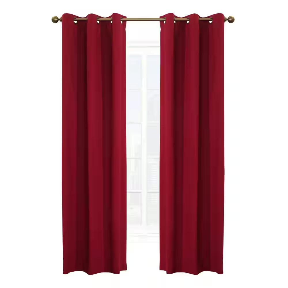 Weathermate Grommet Burgundy Cotton Smooth 80 In. W X 84 In. L Grommet Indoor Ro