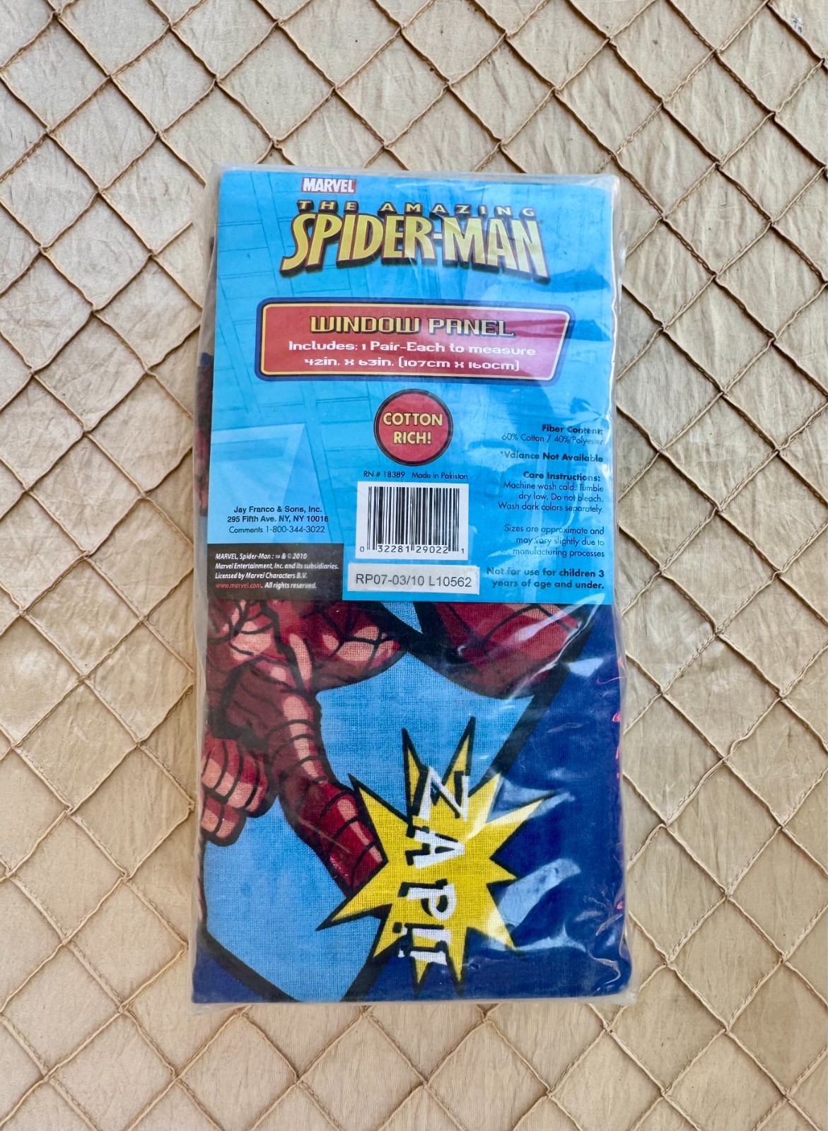 Marvel The Amazing Spider-Man Rod Pocket Window Panel Pair 42 in. X 63 In.