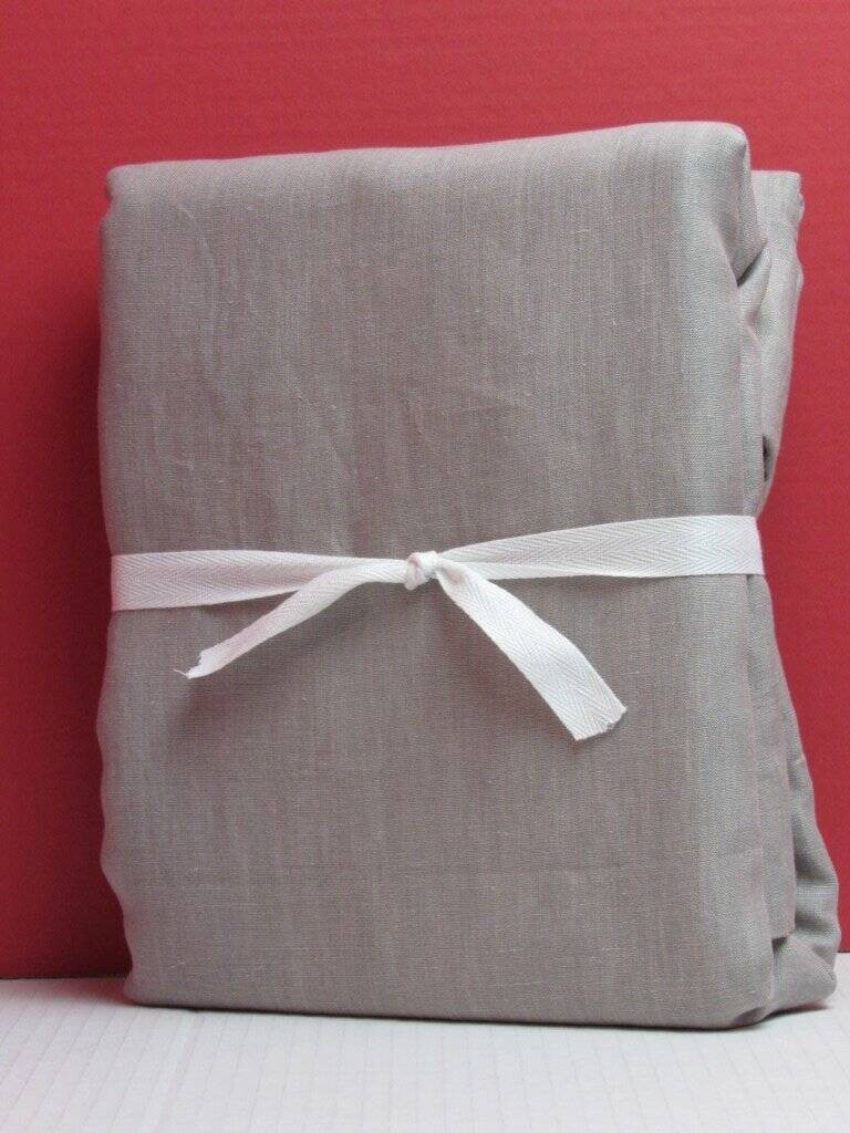 Pottery Barn Belgian Flax Linen Curtain Blackout 50″x 84″ 1 panel Warm Gray NWT