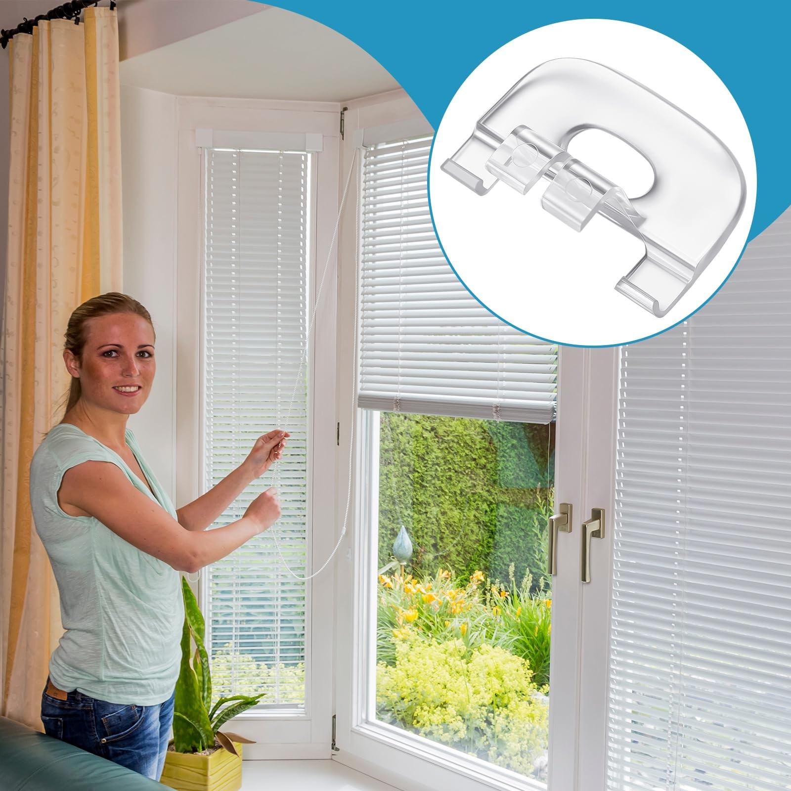 Seeloowy 10 Pcs Shade Pulls Cordless Honeycomb Shade Lift Handles for Cordles…
