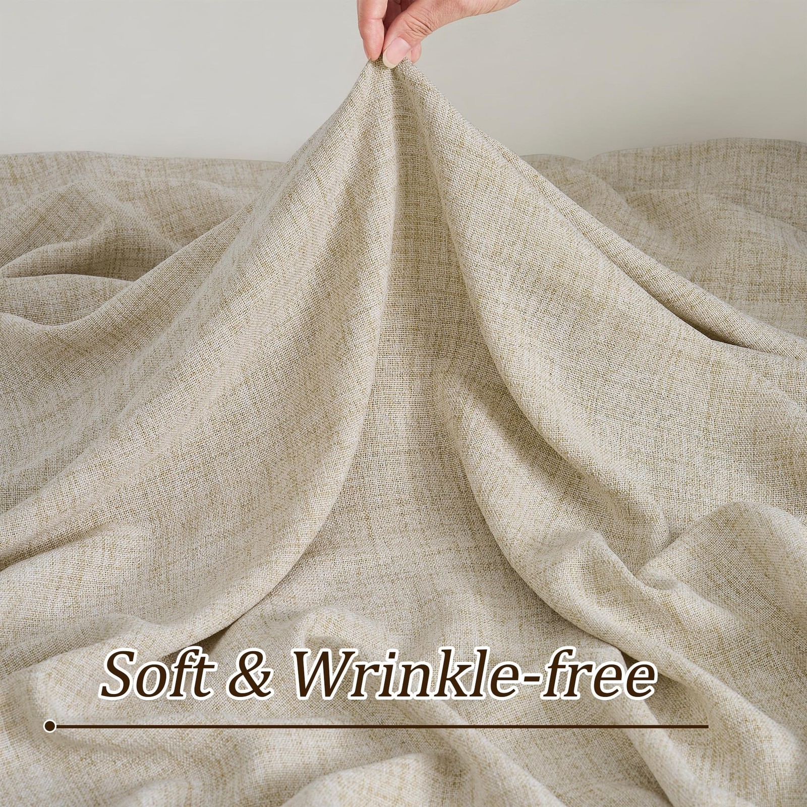 Beige Sheer Curtains 120 Inches Long with Pinch Pleat,Back Tab Pleated Drapes…