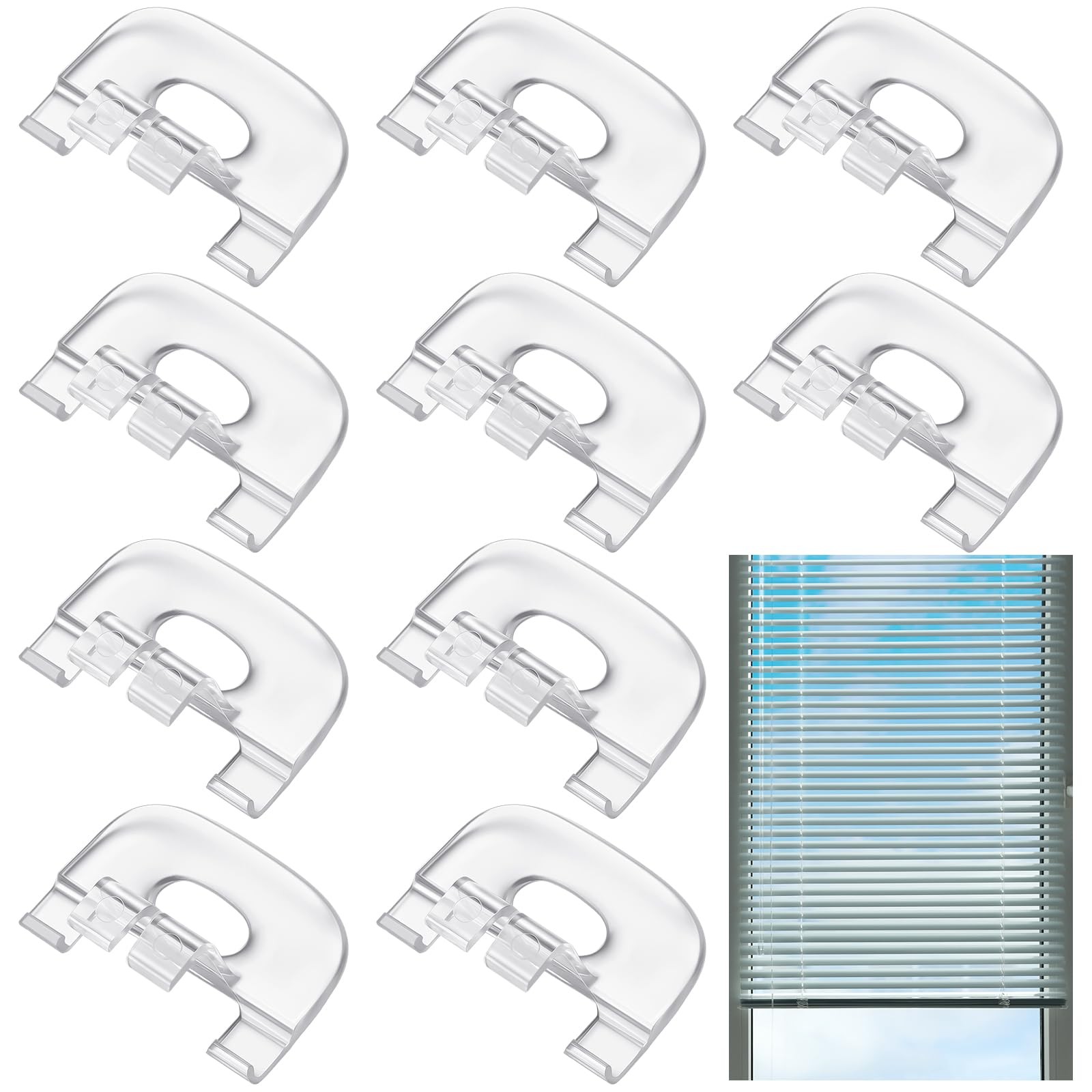 Seeloowy 10 Pcs Shade Pulls Cordless Honeycomb Shade Lift Handles for Cordles…