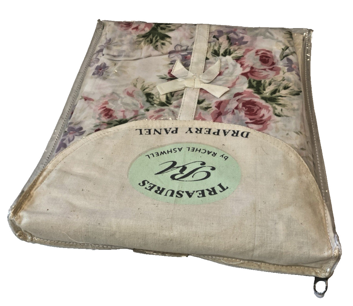 NIP Treasures Rachel Ashwell Amanda Drapery Panel 42″x84″ Pink Roses 2 Available