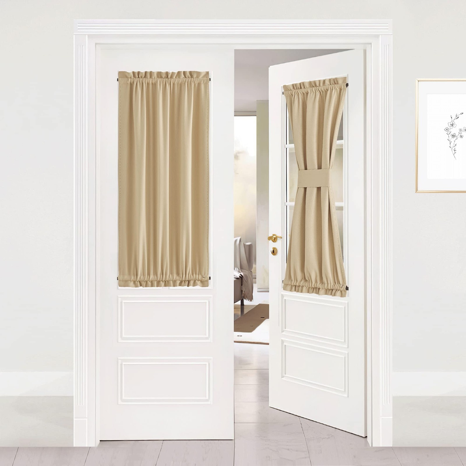 Door Window Curtain Panel 25×40 Thermal Privacy Room Darkening Biscotti